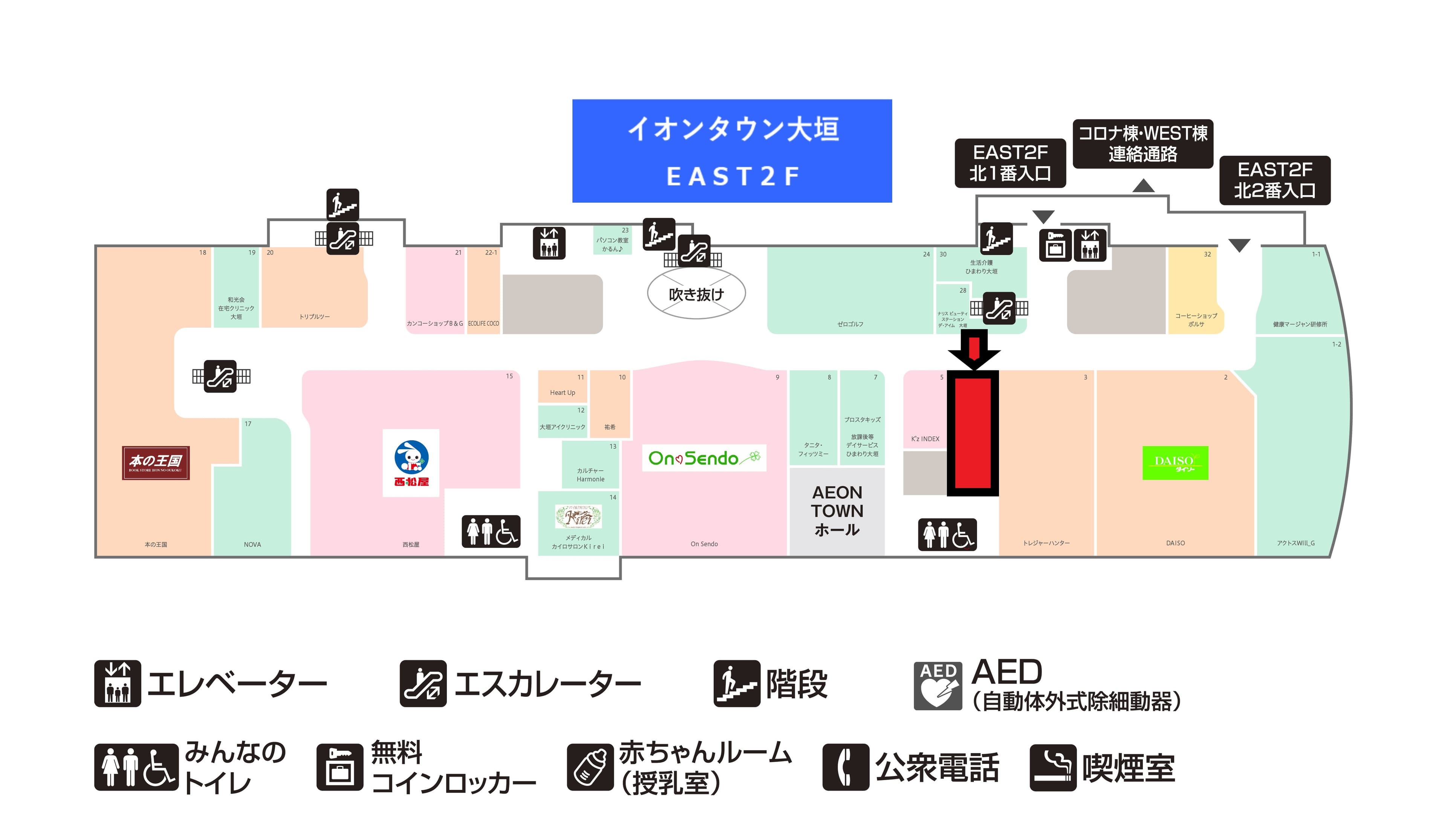 大垣203:64.18坪 物販(靴、衣料(メンズ、レディース、キッズ)、雑貨関連)の図面・フロアマップ