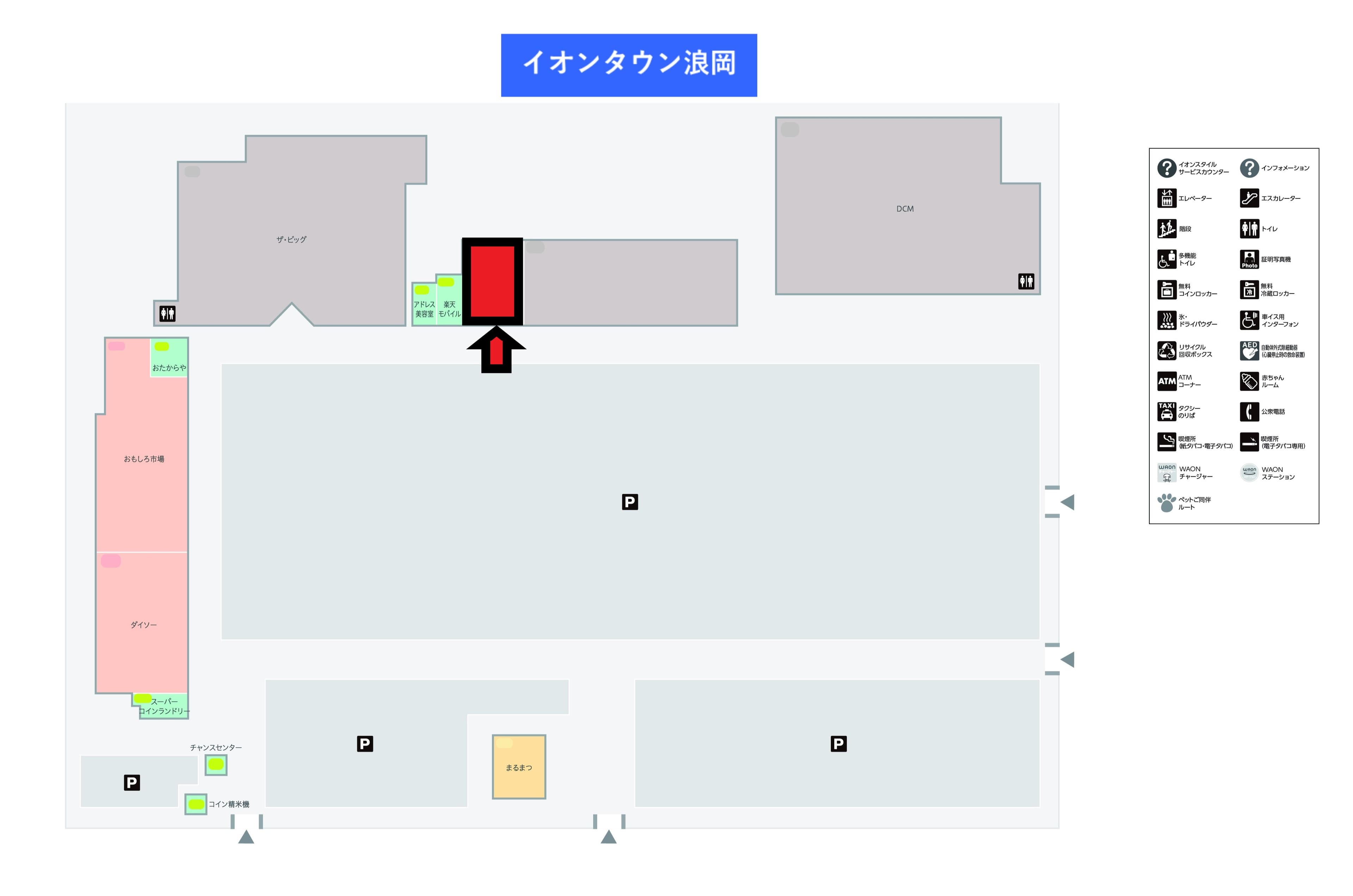 浪岡B-3:124.79 坪 サービス(アミューズメント、教室)、物販(靴、衣料)の図面・フロアマップ