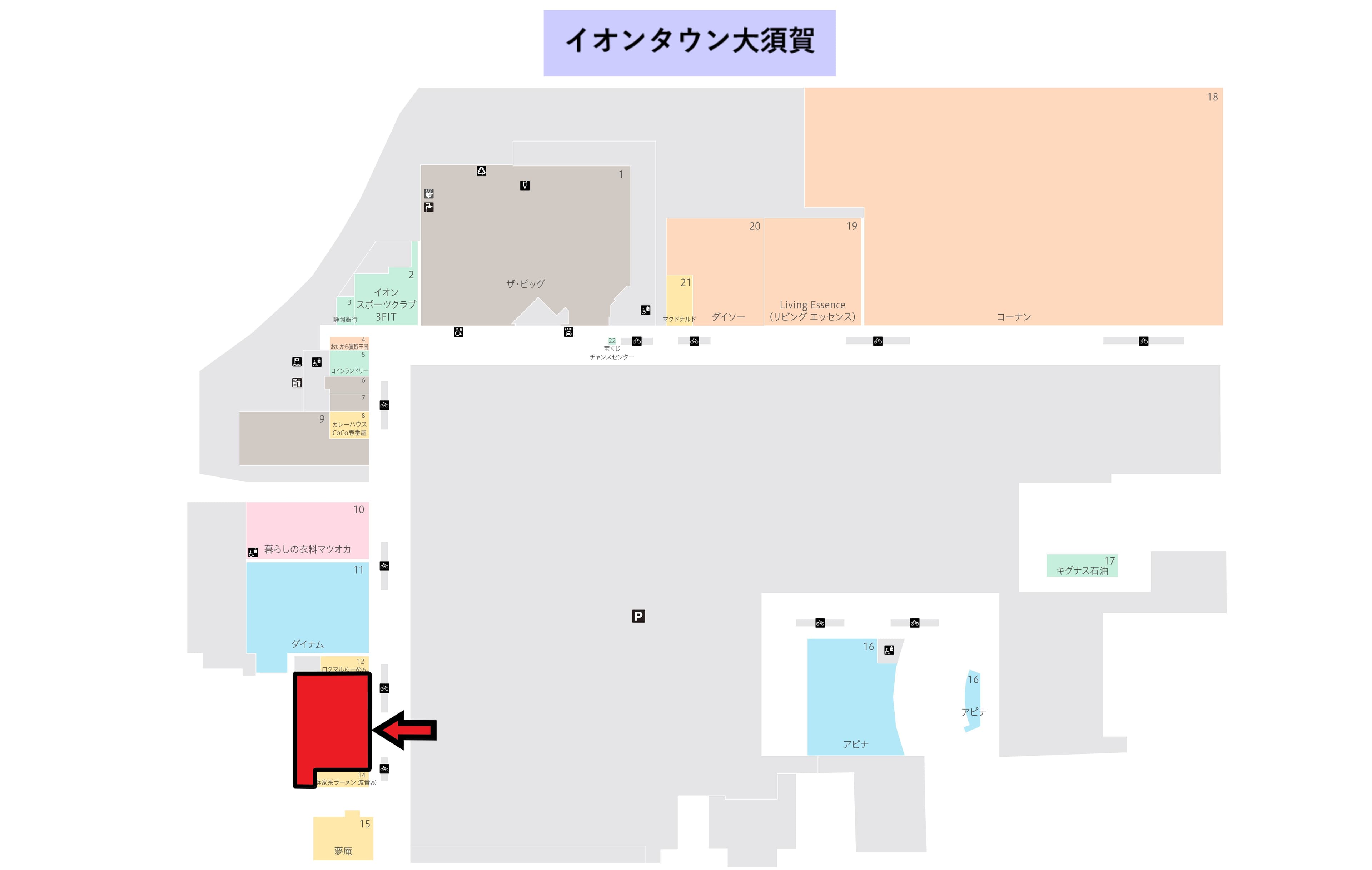 大須賀:217.43坪 物販(靴、衣料(メンズ、レディース、キッズ))、 クリニック等の図面・フロアマップ