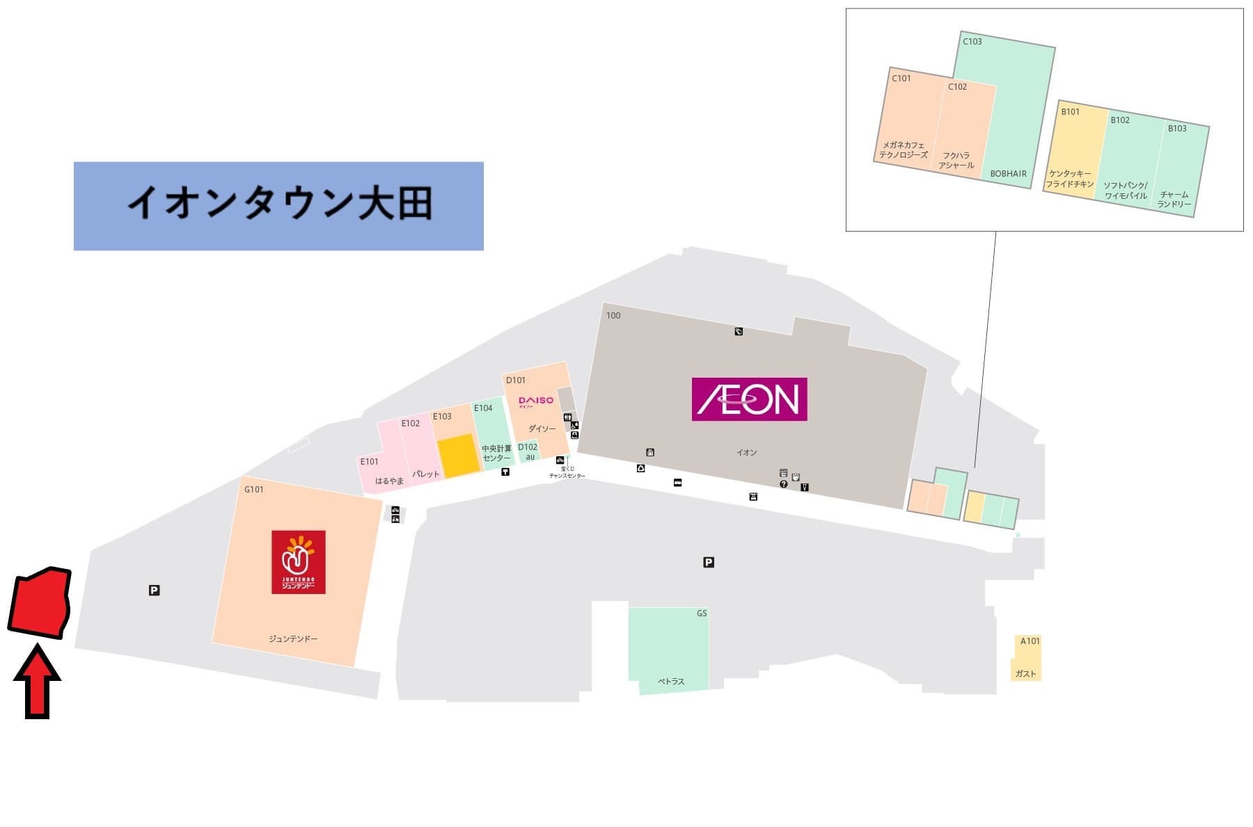 大田H101:199.94坪 物販・サービス・飲食の図面・フロアマップ