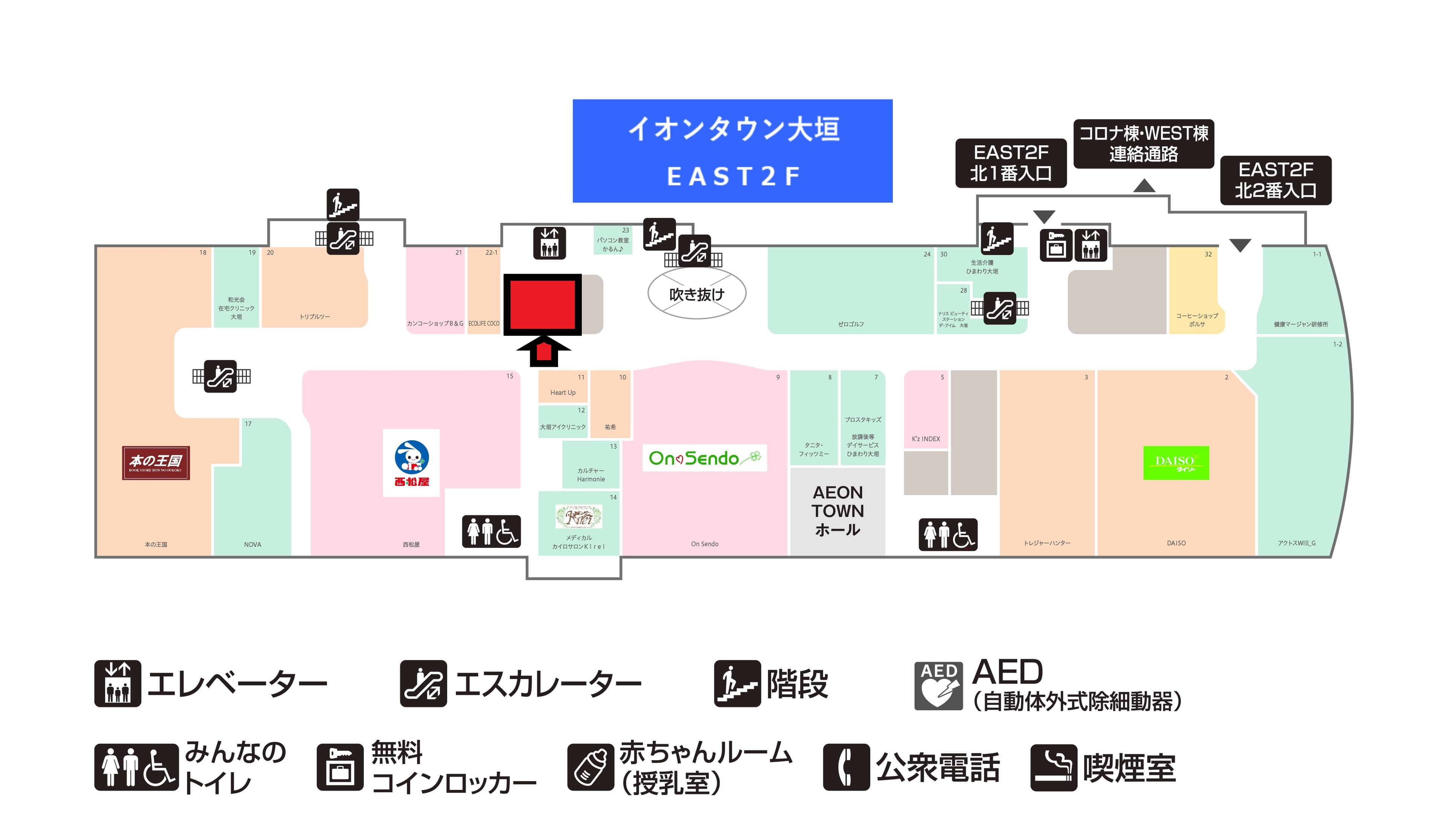 大垣220-2:70.0坪 物販(衣料(メンズ、レディース、キッズ)、靴、携帯、雑貨、おもちゃ、文具)の図面・フロアマップ