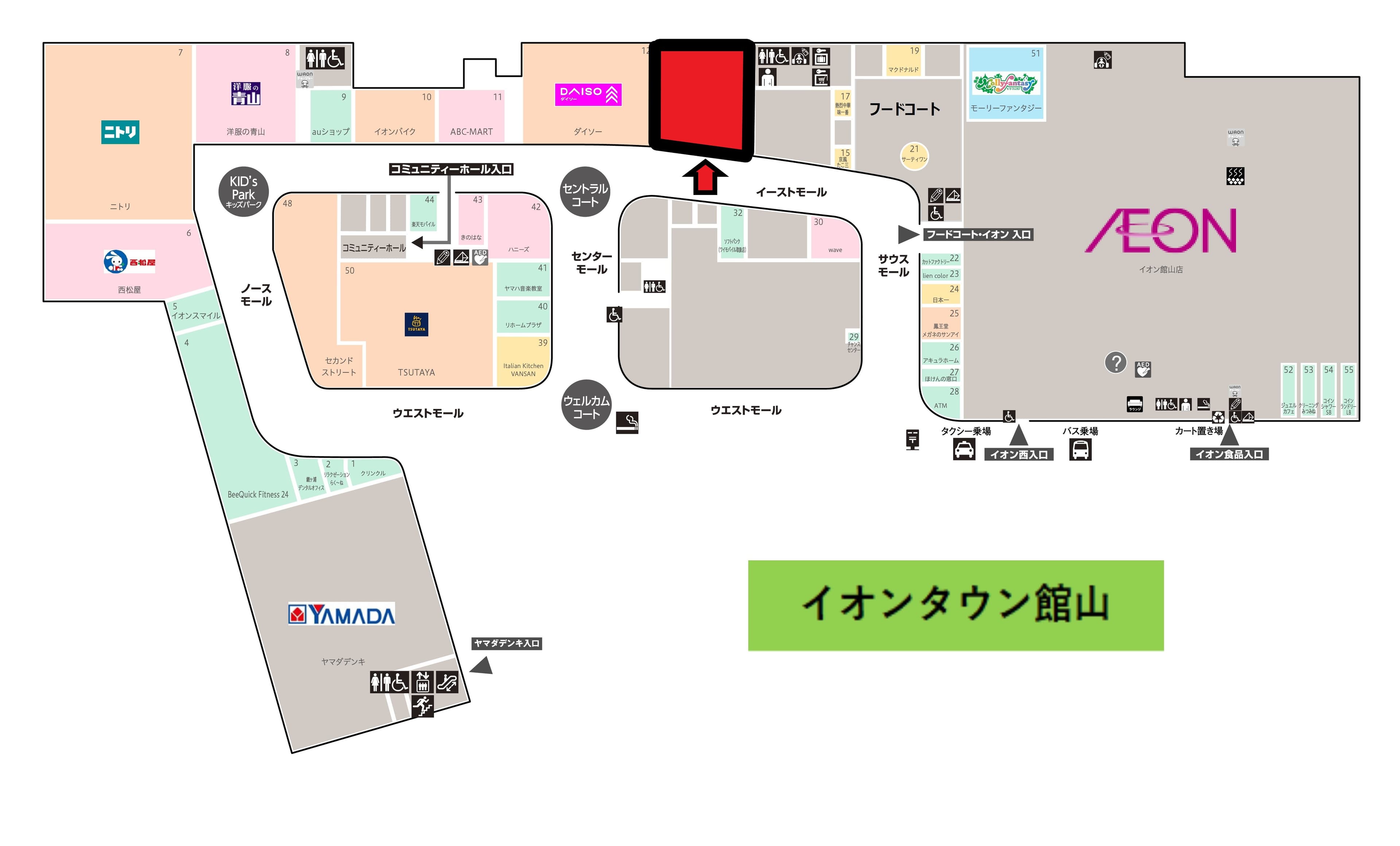 館山107:165.66坪 物販(衣料、スポーツ、ペット等)、 飲食(カフェ等)の図面・フロアマップ