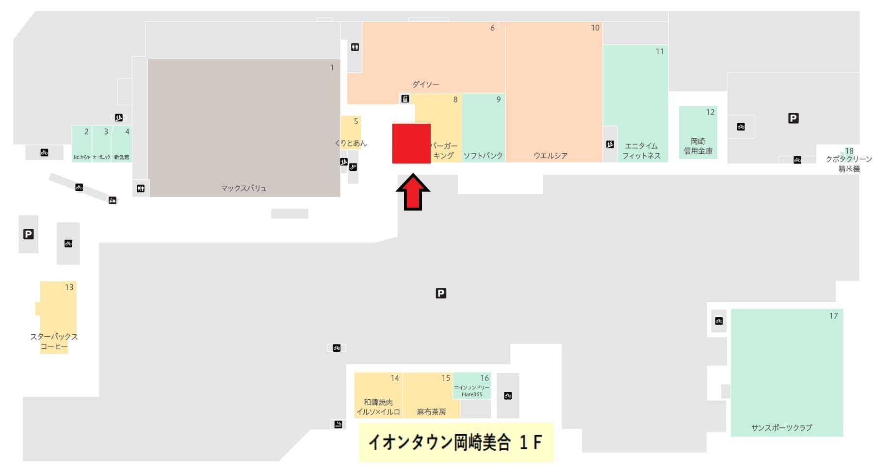 岡崎美合106:28.06坪(物販、食物販(ベーカリー、スイーツ、その他))の図面・フロアマップ