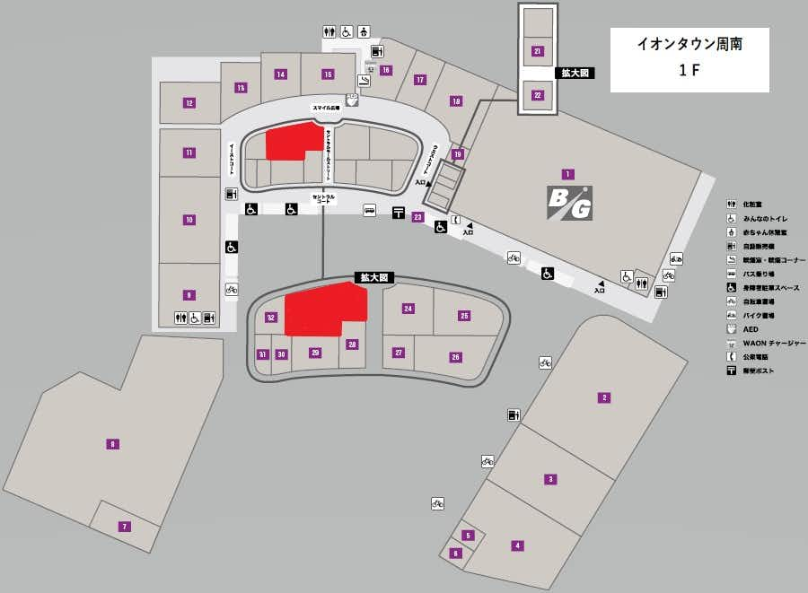 周南A125：118.34坪　物販（雑貨・靴・アパレルなど）、サービス（塾・フィットネス・子供遊び場など）