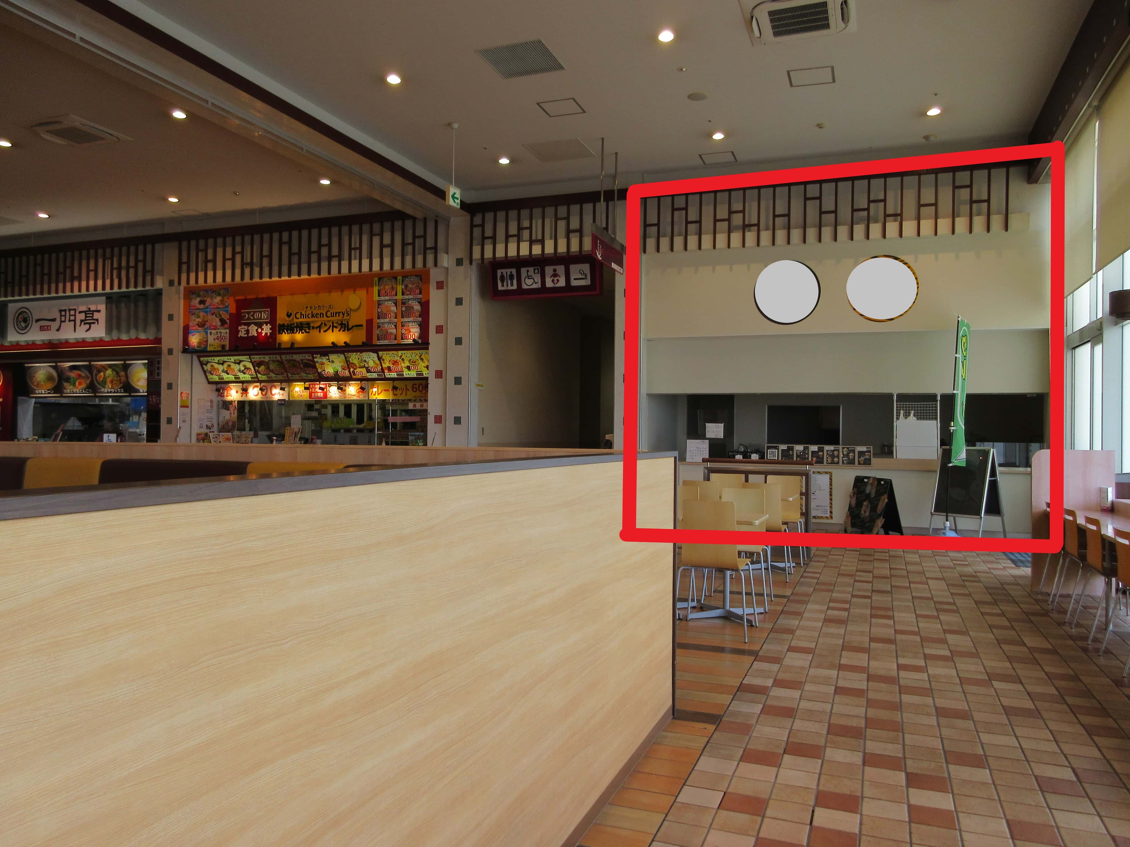 防府F-004:9.16坪 飲食:フードコート(洋食、中華、焼き物、クレープ、アイス)