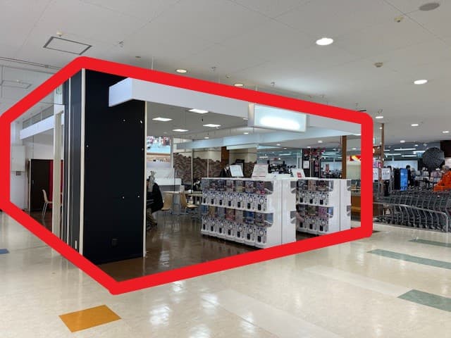 江別104:18.58坪 サービス:各種受付カウンターなど、物販:アクセサリー・雑貨など1