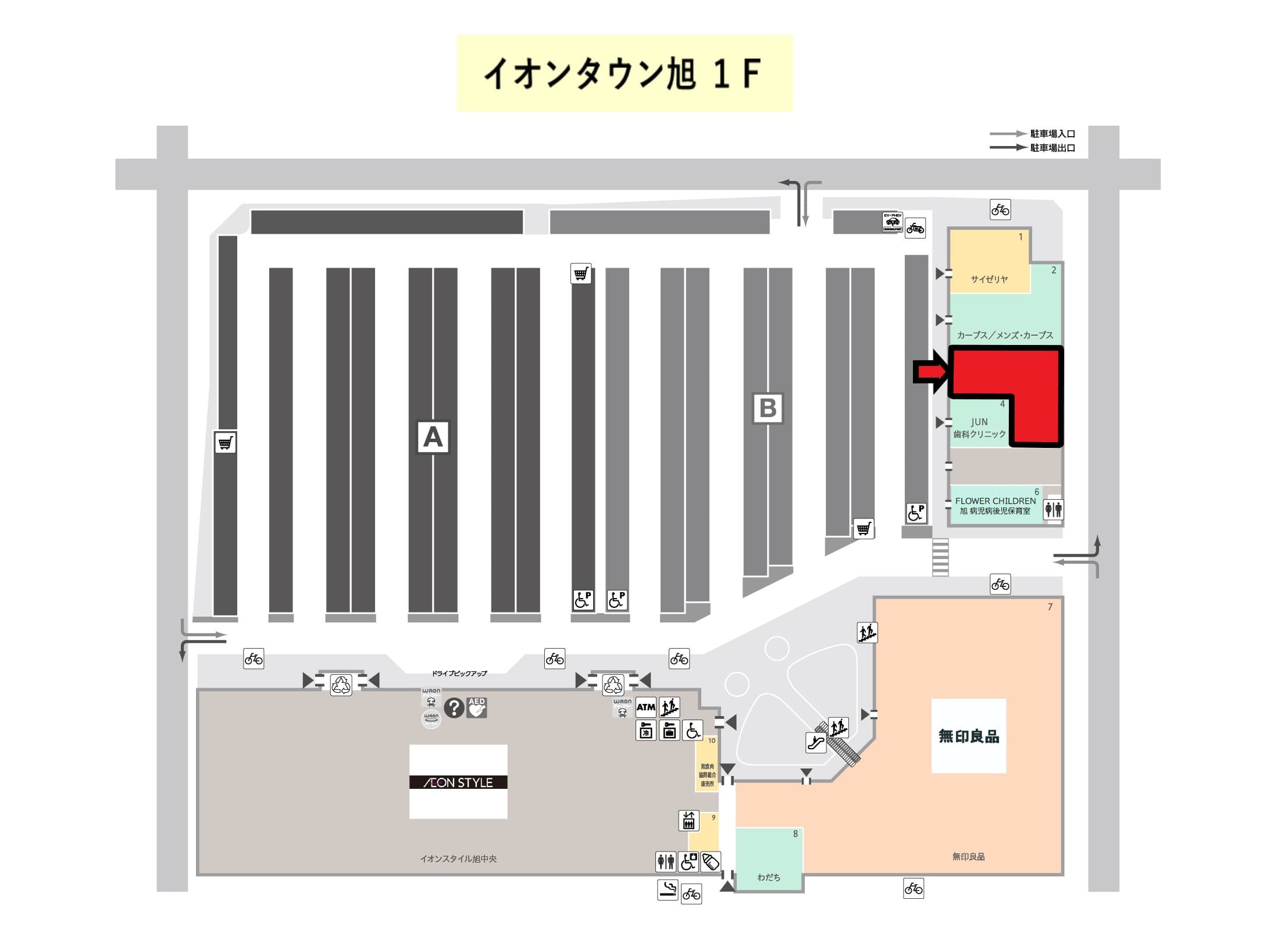 旭108:96.42坪 物販:靴、衣料(メンズ、レディース、キッズ)、雑貨、リサイクルショップ 、サービス:フィットネス/ヨガ/ゴルフスクールの図面・フロアマップ