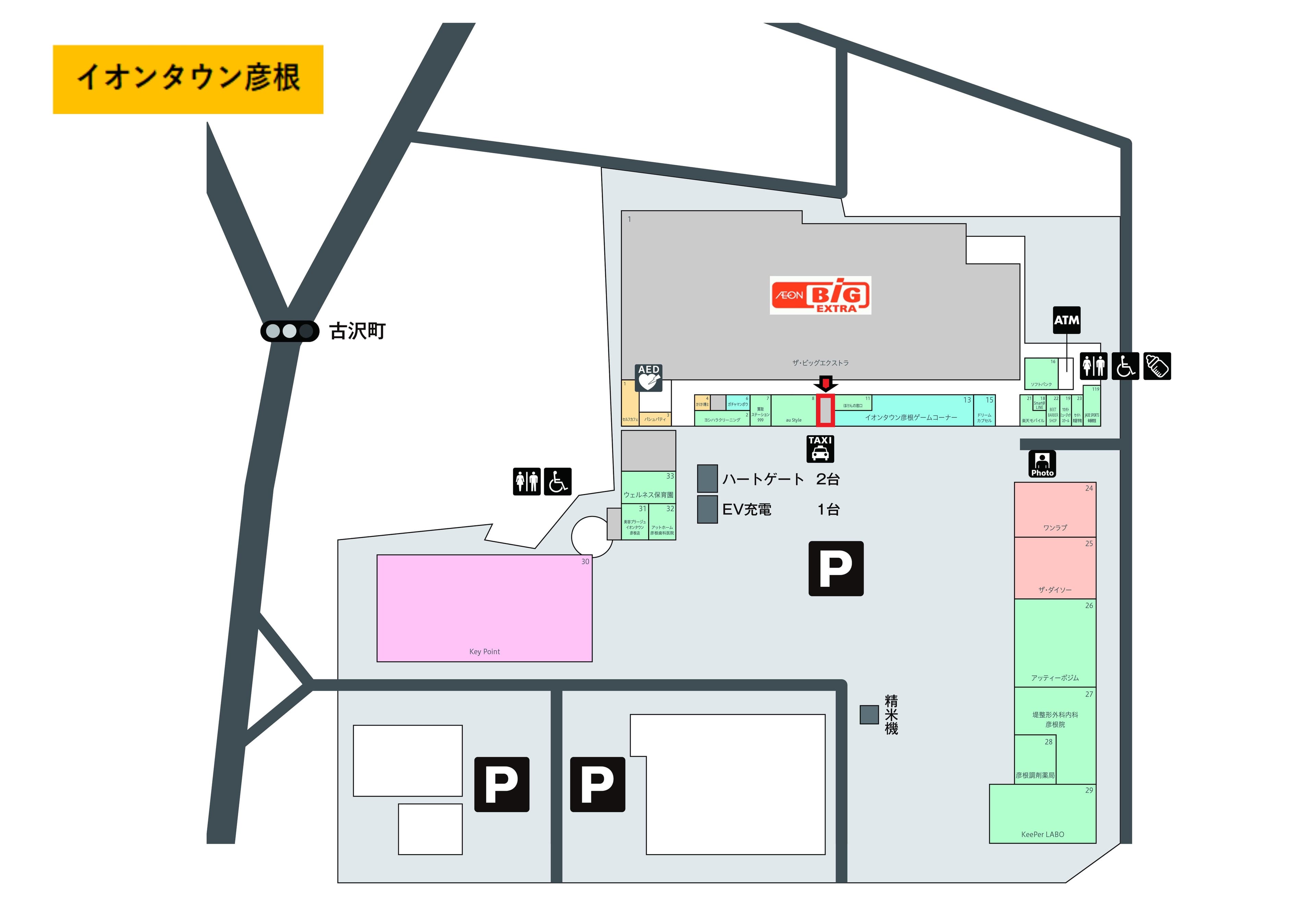 彦根110:15.46坪 食物販:食品、洋菓子、和菓子、物販:雑貨 、サービス:旅行代理店、不動産の図面・フロアマップ
