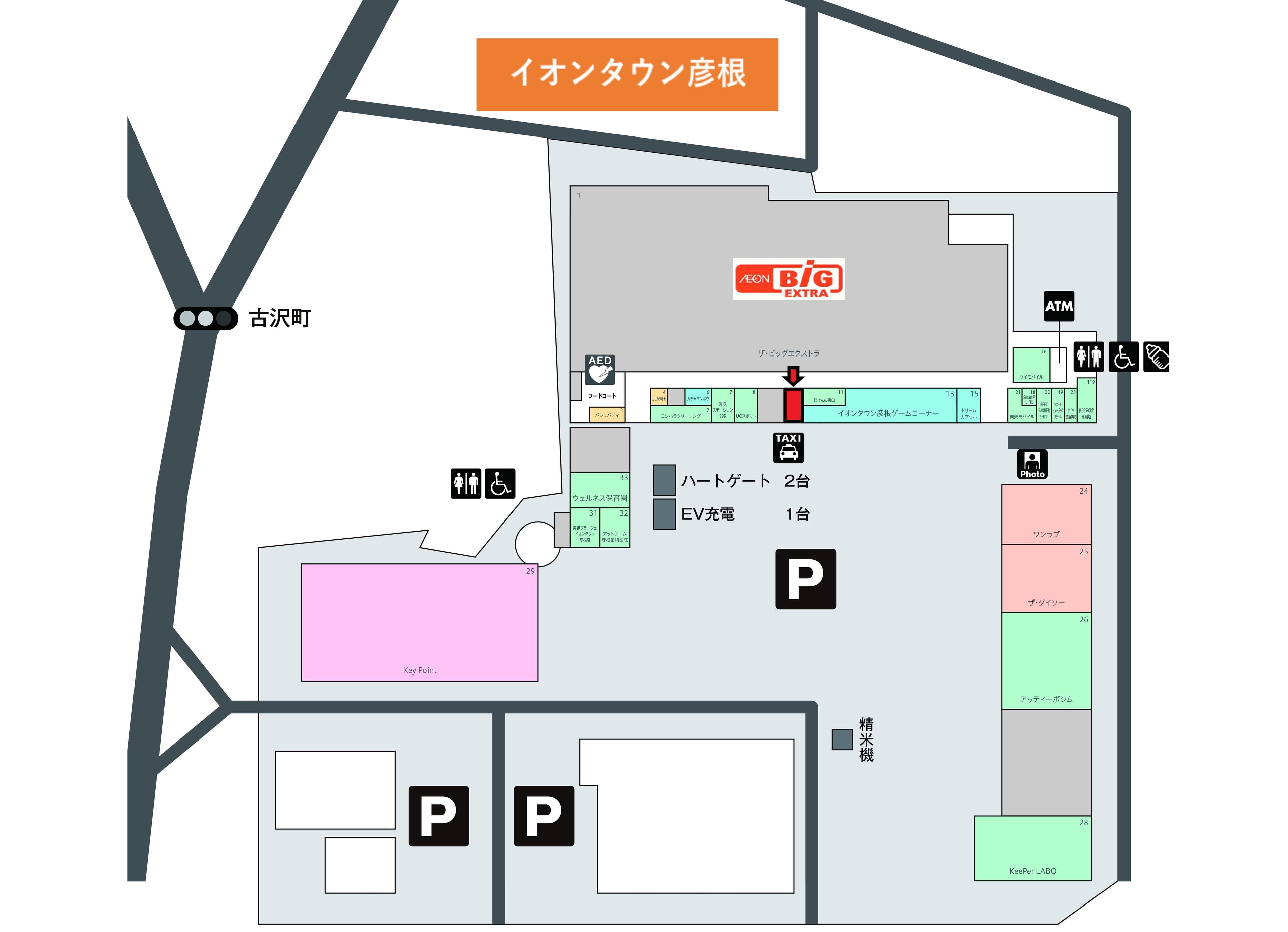彦根110:15.46坪 食物販:食品、洋菓子、和菓子、物販:雑貨 、サービス:旅行代理店、不動産の図面・フロアマップ