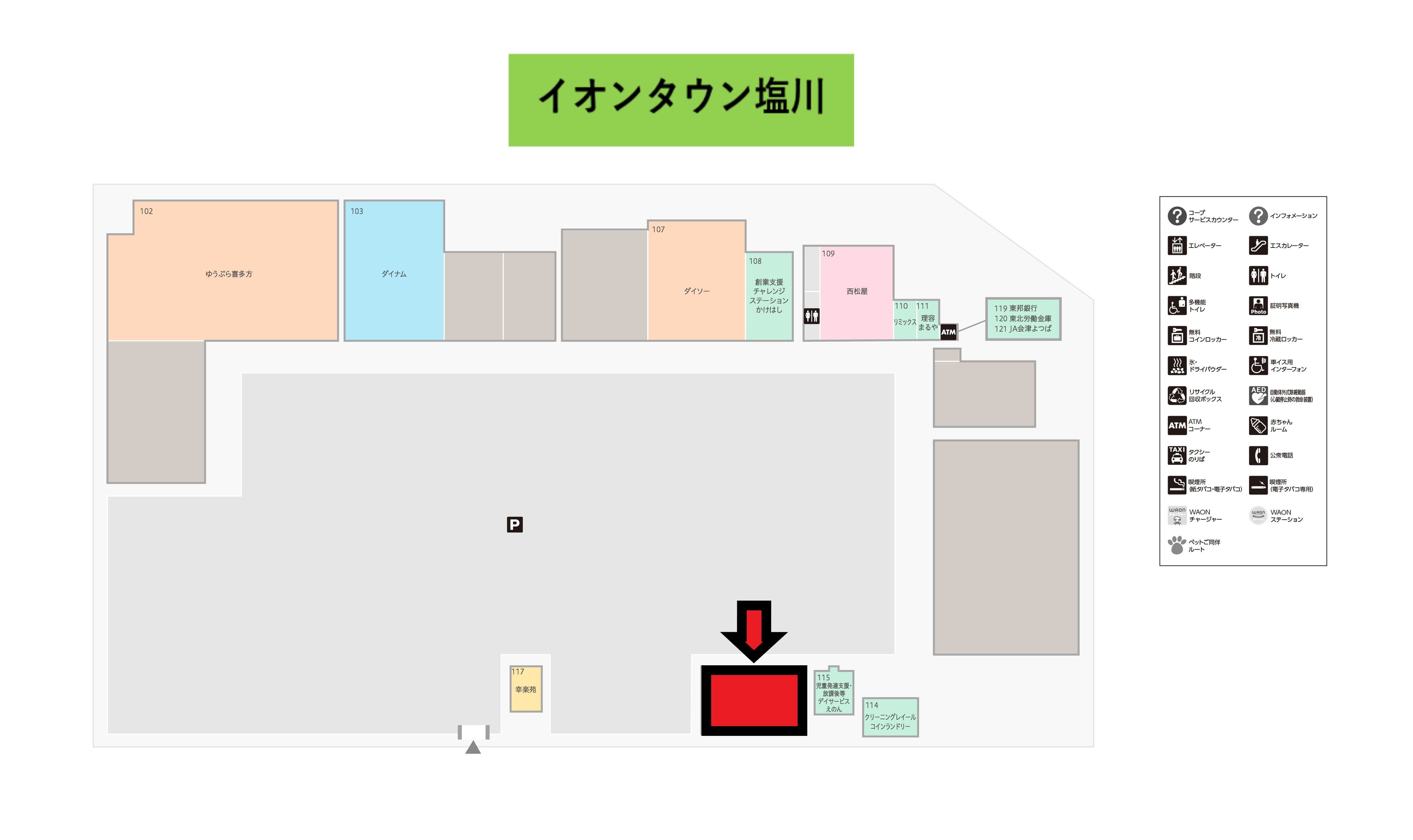 塩川J棟:200.10坪 物販(スーパー、ドラッグ、ホームセンター、ディスカウント、酒屋、靴、衣料、携帯、めがね、家電、家具、寝具、雑貨、書店、自転車、カー用品、スポーツ用品、釣り具、農機具、ペット)の図面・フロアマップ