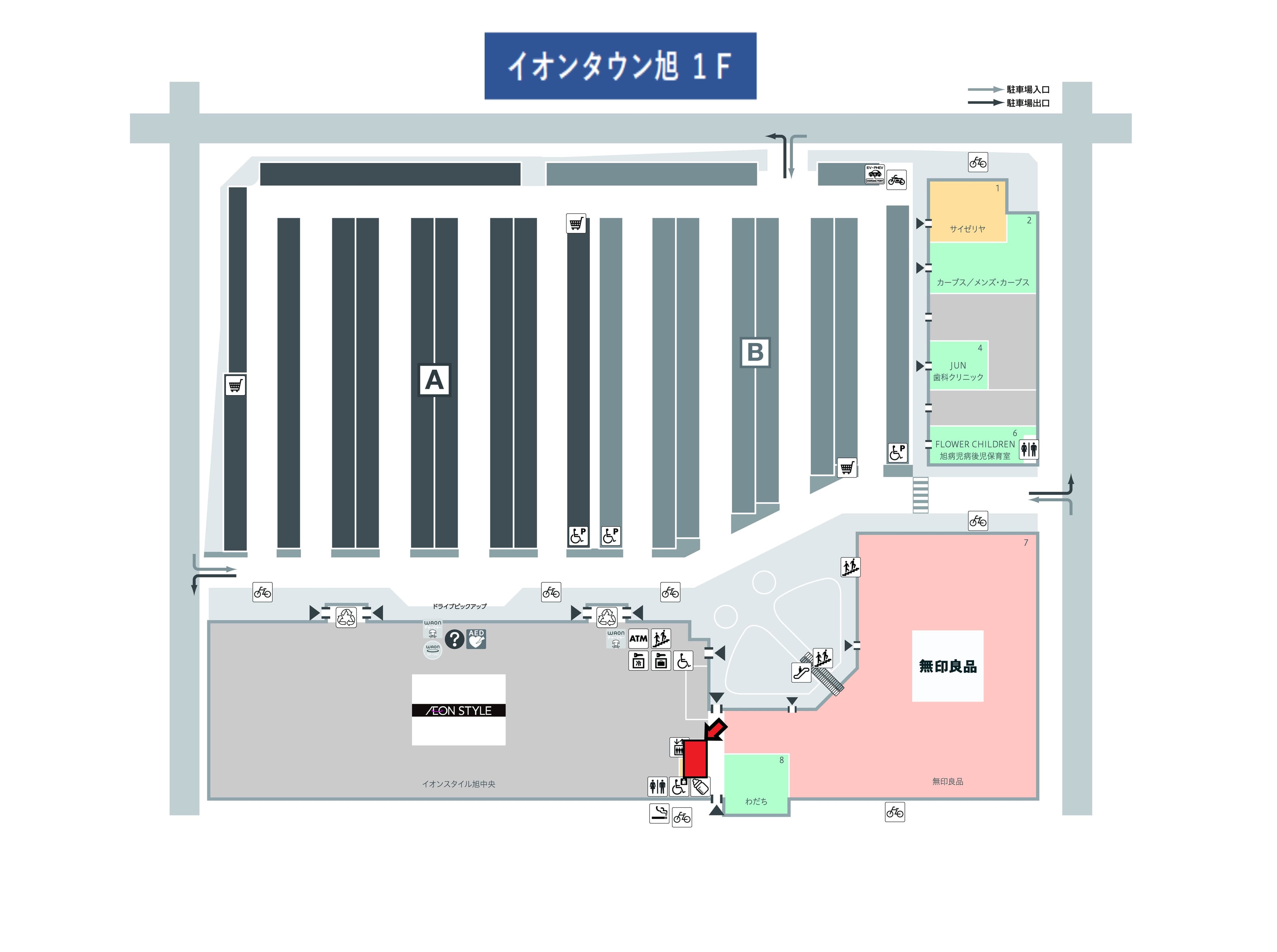 旭103:11.5坪 食物販(スイーツ、惣菜)の図面・フロアマップ