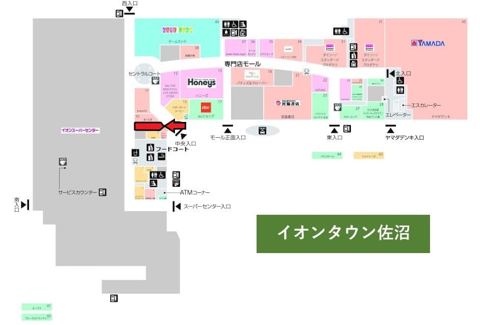 佐沼109-2:38.4坪 物販 、サービスの図面・フロアマップ