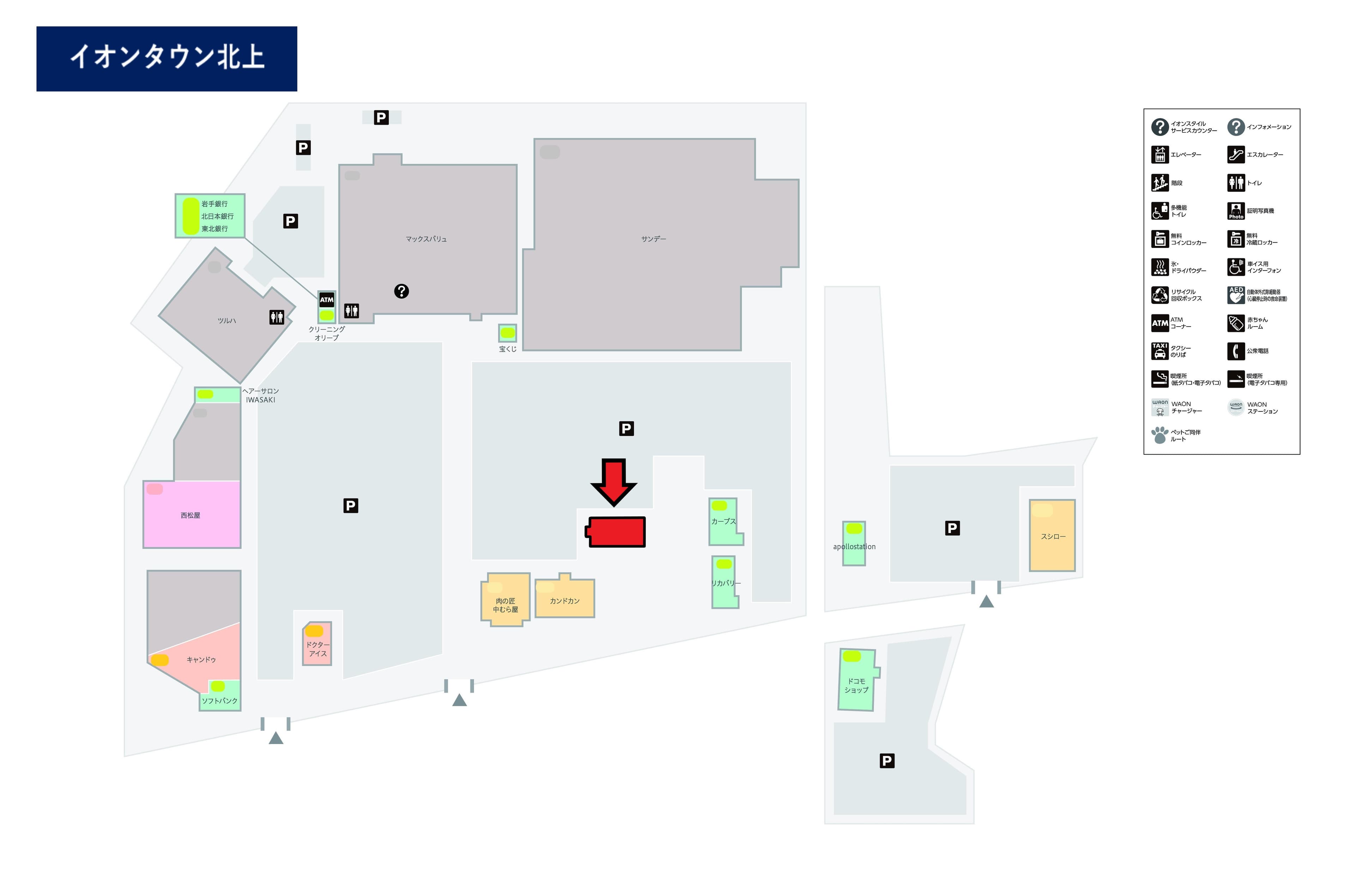 北上I101:54.11坪 飲食(カフェ、中華、和食・・・)の図面・フロアマップ