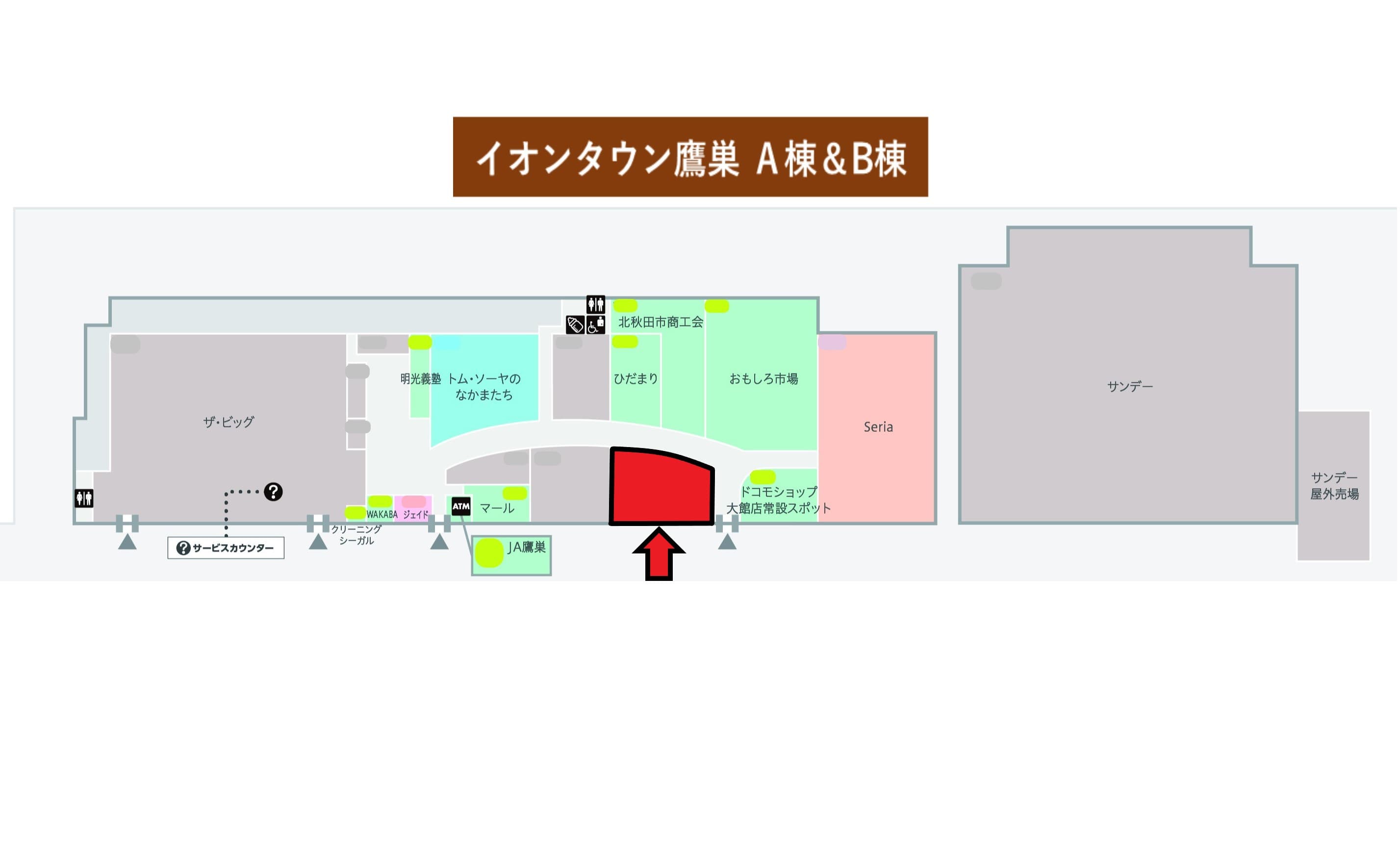 鷹巣A109:113.5坪 物販(全般)の図面・フロアマップ