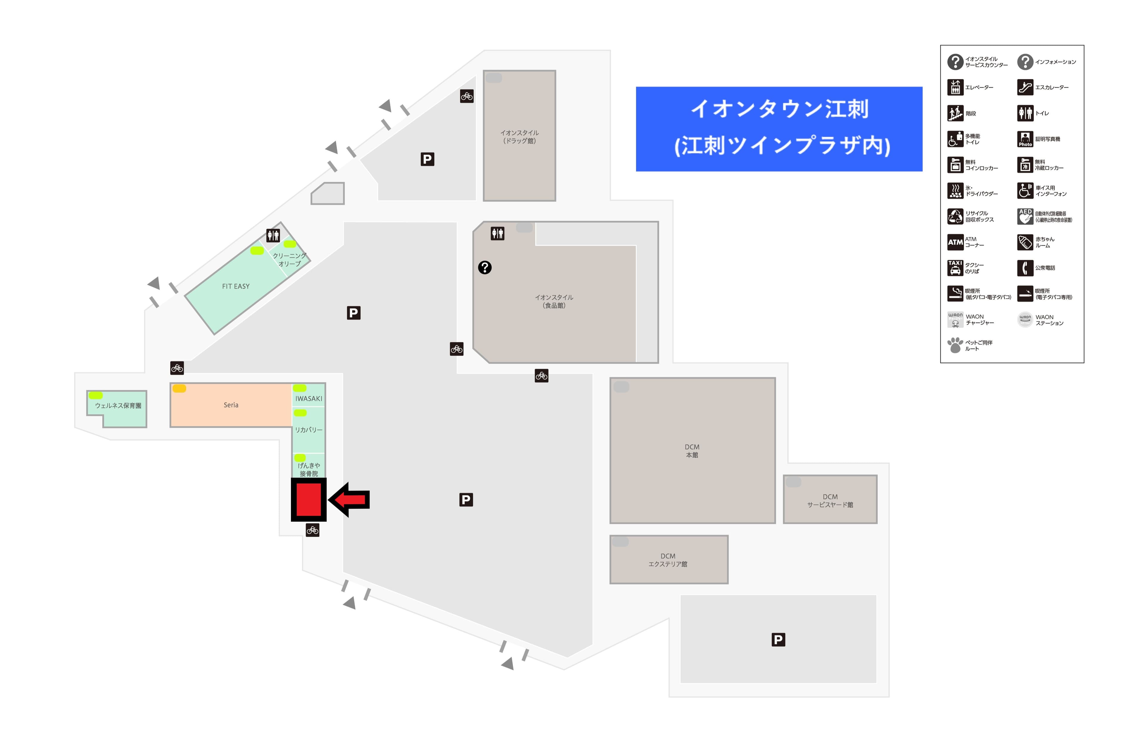 江刺E5:47.17坪 物販(靴、衣料(メンズ、レディース、キッズ)、携帯) 、サービス(保険、塾) 、食物販、食品(和菓子、洋菓子、食パン) 、飲食(カフェ、中華、和食)2