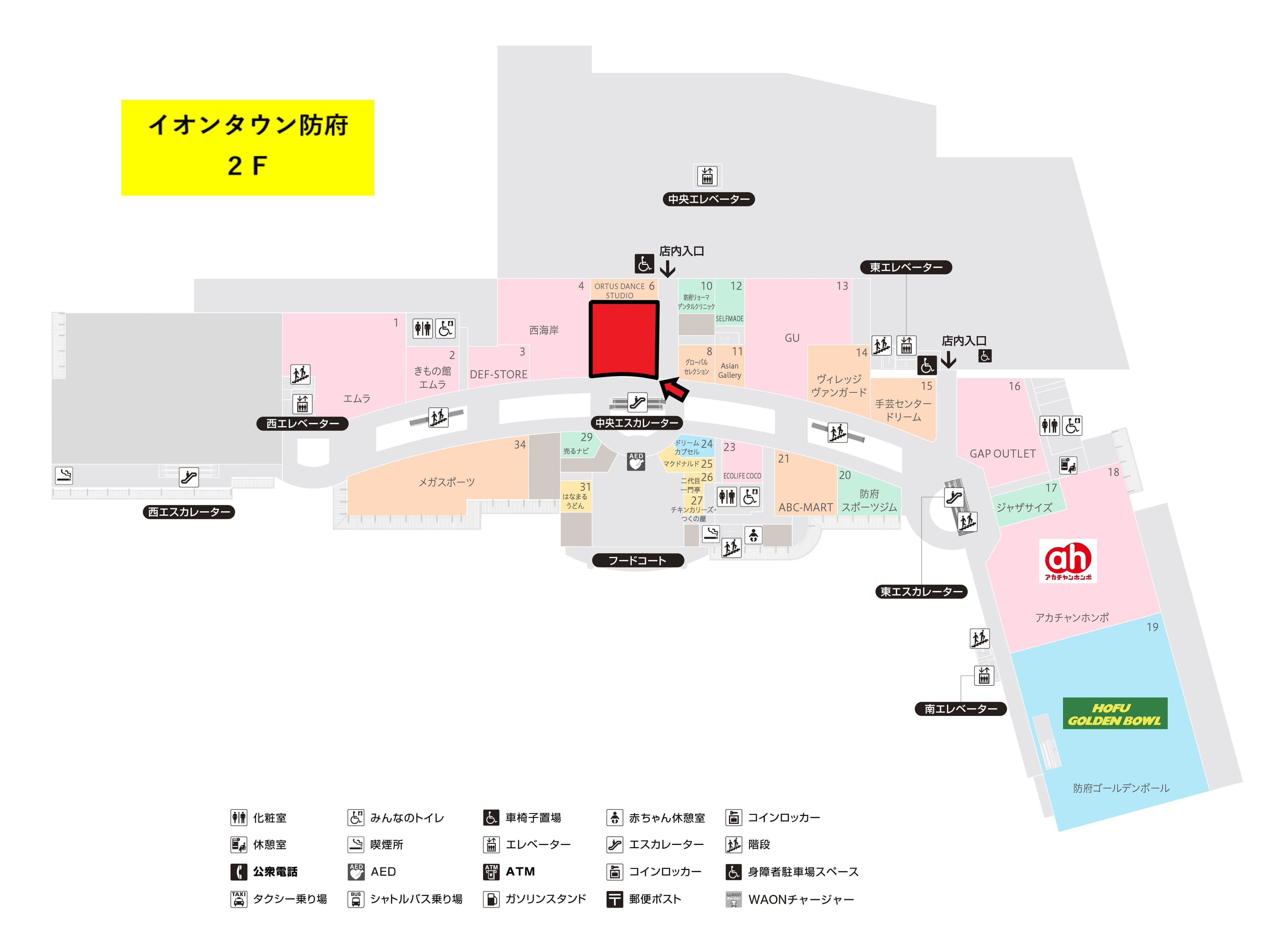 防府206:132.75坪 物販(アパレル、雑貨、ホビーなど)、 サービス応相談の図面・フロアマップ
