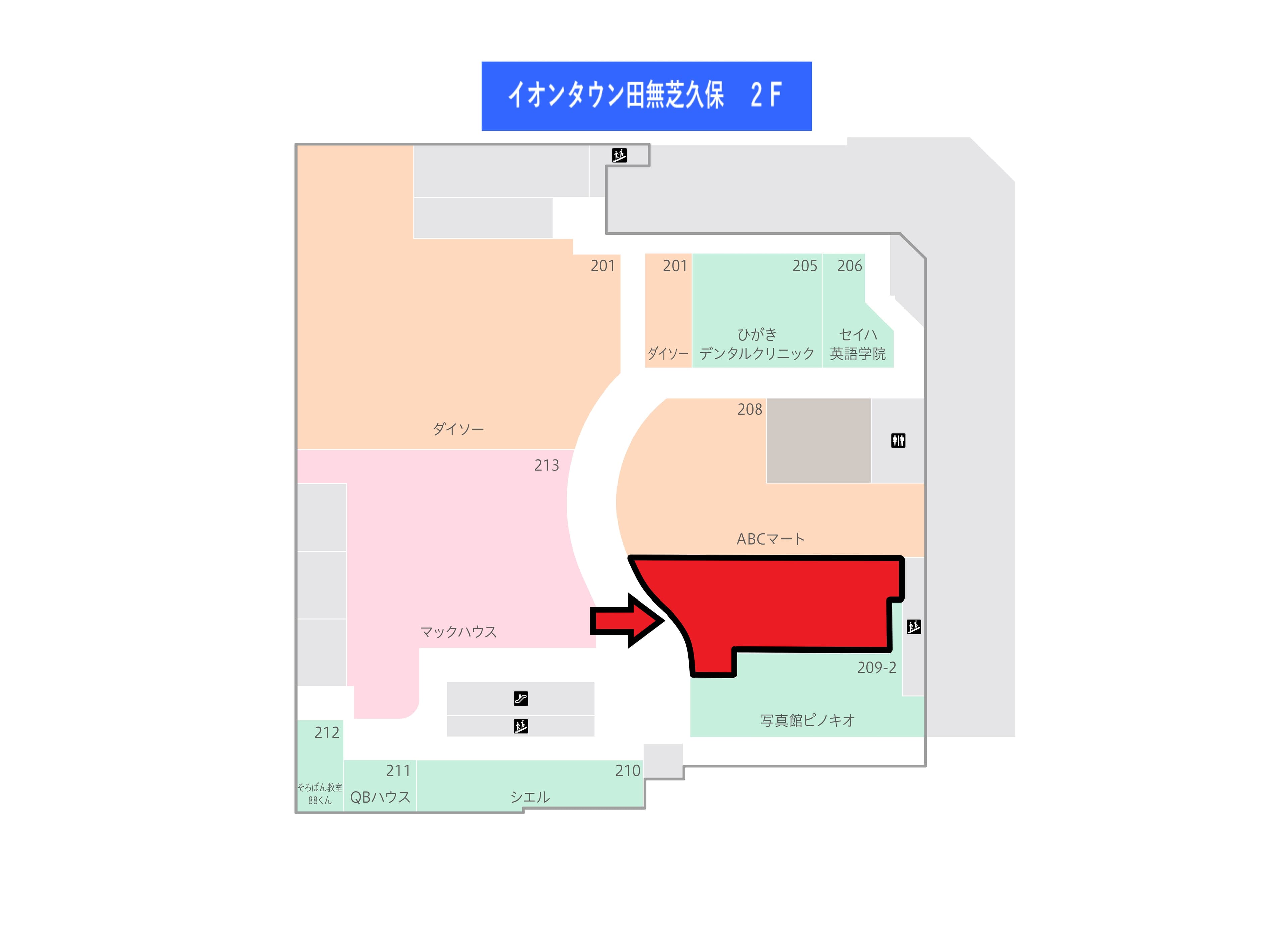 田無芝久保209-1:70.72坪 物販(衣料(メンズ、レディース、キッズ)、雑貨、携帯)の図面・フロアマップ