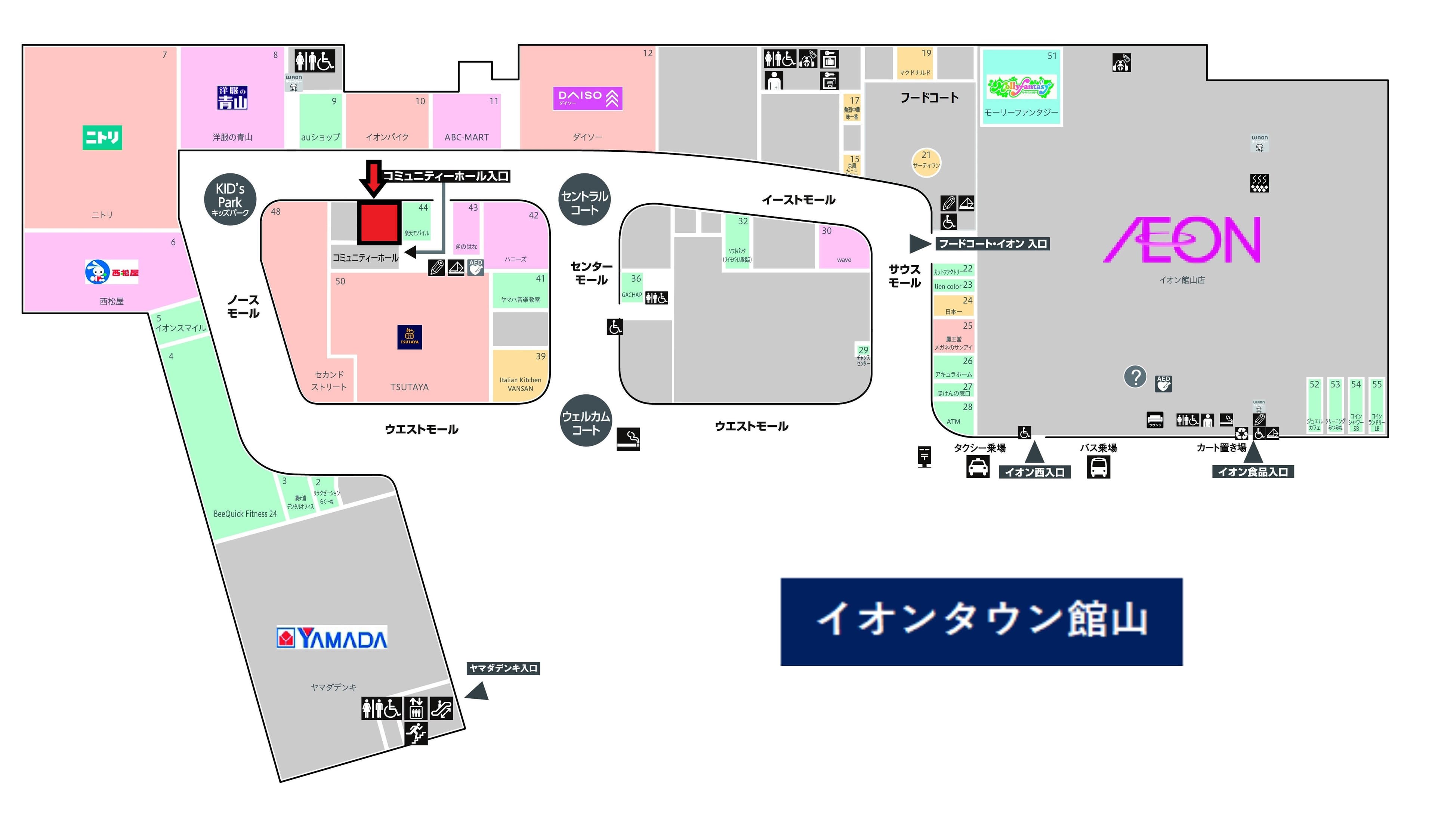 館山144-2:35坪 物販(衣料、スポーツ、ペット等) 、サービス(観光、スクール、教室、携帯等)の図面・フロアマップ
