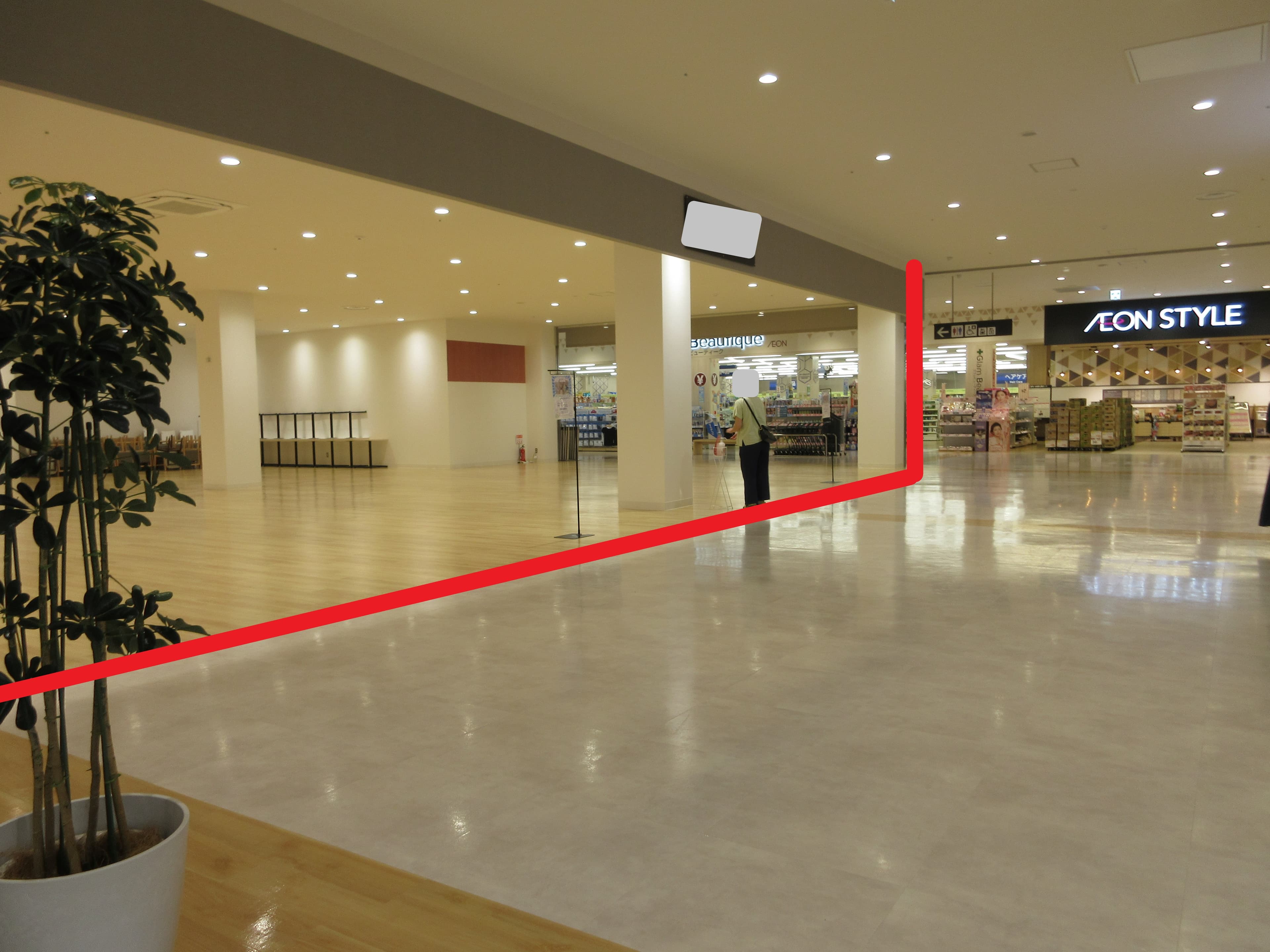 能代104:102.25坪 物販(靴、衣料(メンズ、レディース、キッズ)、携帯・・・)の図面・フロアマップ1